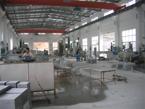 石材加工工場内部